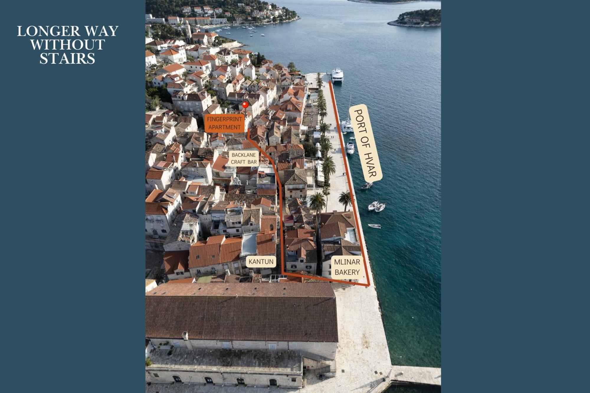 Fingerprint Central Apartment 5 Min From Center & Beach Hvar Town Exterior foto